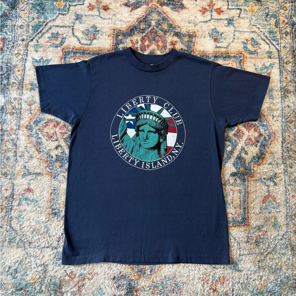 Vintage 80s Liberty Club Lady Liberty New York T-shirt Large